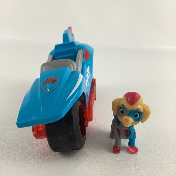 Paw Patrol Mighty Pups Power Split Cycle Twins Ella Figure Left Lights Sounds - Picture 2 of 7